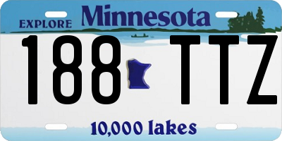 MN license plate 188TTZ