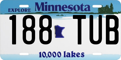 MN license plate 188TUB
