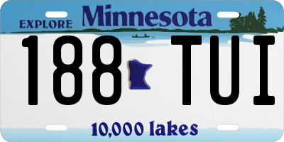MN license plate 188TUI