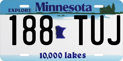 MN license plate 188TUJ