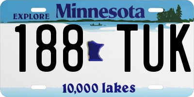MN license plate 188TUK