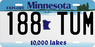 MN license plate 188TUM