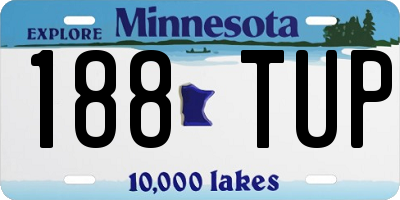 MN license plate 188TUP