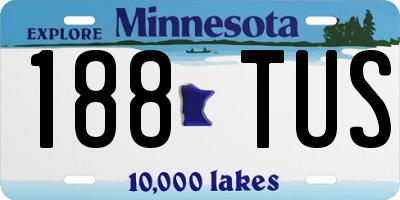 MN license plate 188TUS