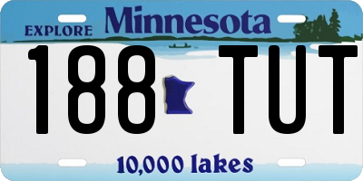 MN license plate 188TUT