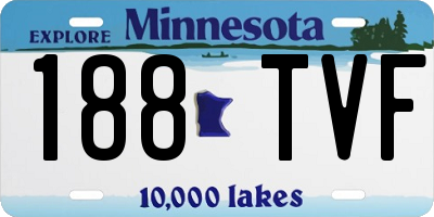 MN license plate 188TVF