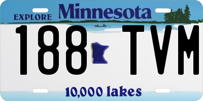 MN license plate 188TVM