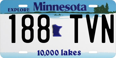 MN license plate 188TVN