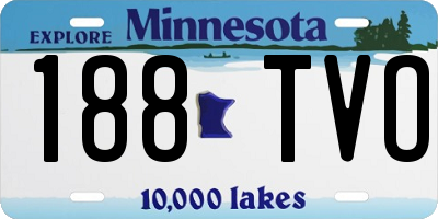 MN license plate 188TVO