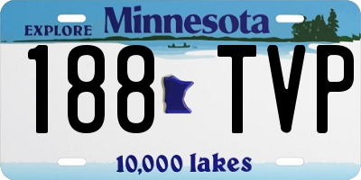 MN license plate 188TVP