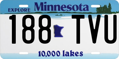 MN license plate 188TVU