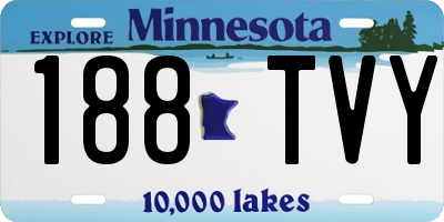 MN license plate 188TVY