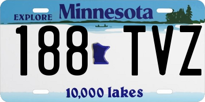 MN license plate 188TVZ