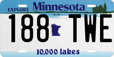 MN license plate 188TWE