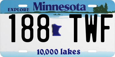 MN license plate 188TWF
