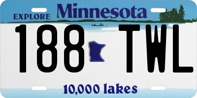 MN license plate 188TWL