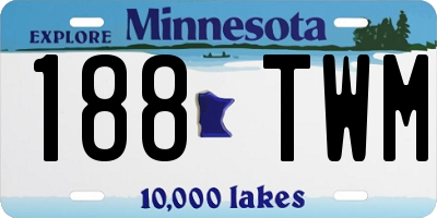MN license plate 188TWM