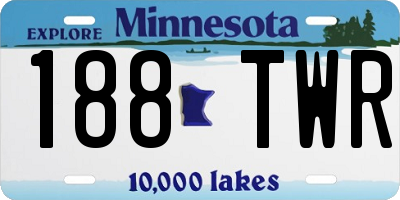 MN license plate 188TWR