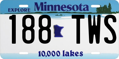 MN license plate 188TWS