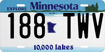 MN license plate 188TWV