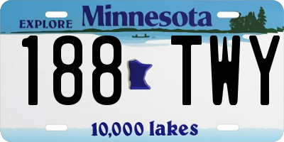 MN license plate 188TWY