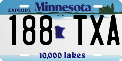 MN license plate 188TXA