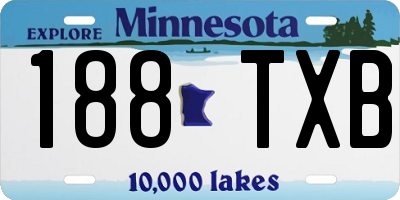 MN license plate 188TXB