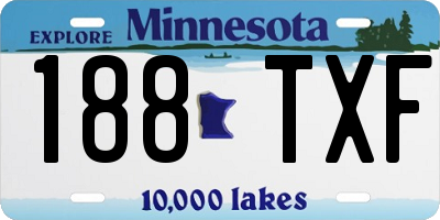 MN license plate 188TXF