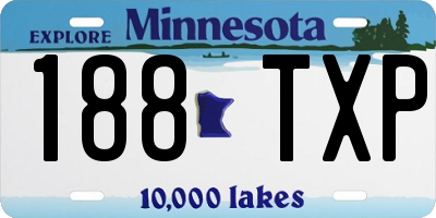 MN license plate 188TXP