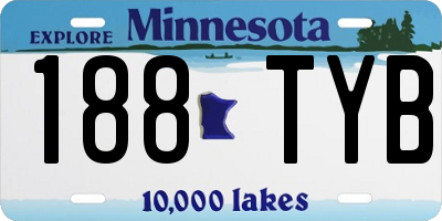 MN license plate 188TYB