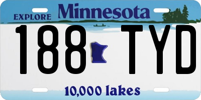 MN license plate 188TYD