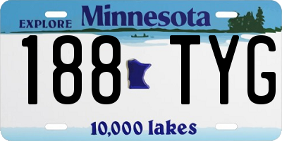 MN license plate 188TYG