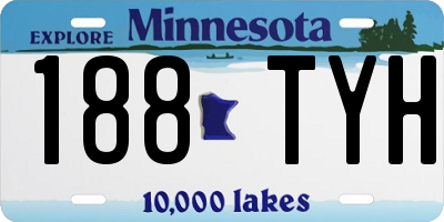 MN license plate 188TYH