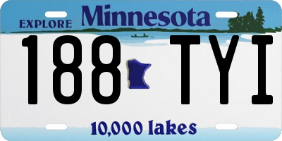 MN license plate 188TYI