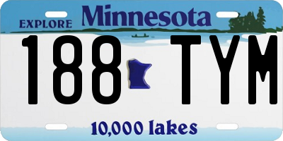 MN license plate 188TYM