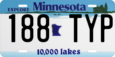 MN license plate 188TYP