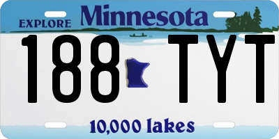 MN license plate 188TYT
