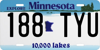 MN license plate 188TYU