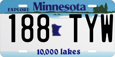 MN license plate 188TYW