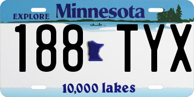 MN license plate 188TYX