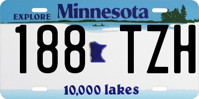 MN license plate 188TZH