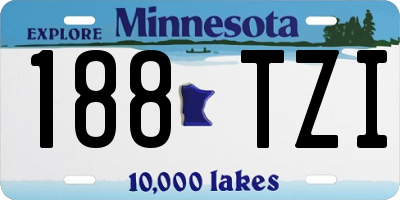 MN license plate 188TZI