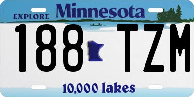 MN license plate 188TZM