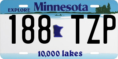 MN license plate 188TZP