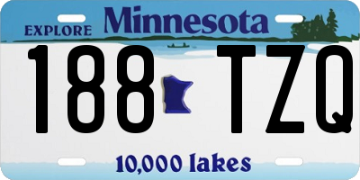MN license plate 188TZQ