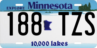 MN license plate 188TZS