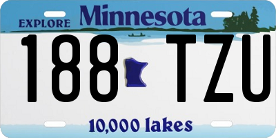 MN license plate 188TZU