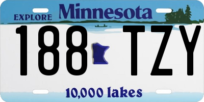 MN license plate 188TZY