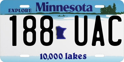 MN license plate 188UAC