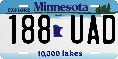 MN license plate 188UAD